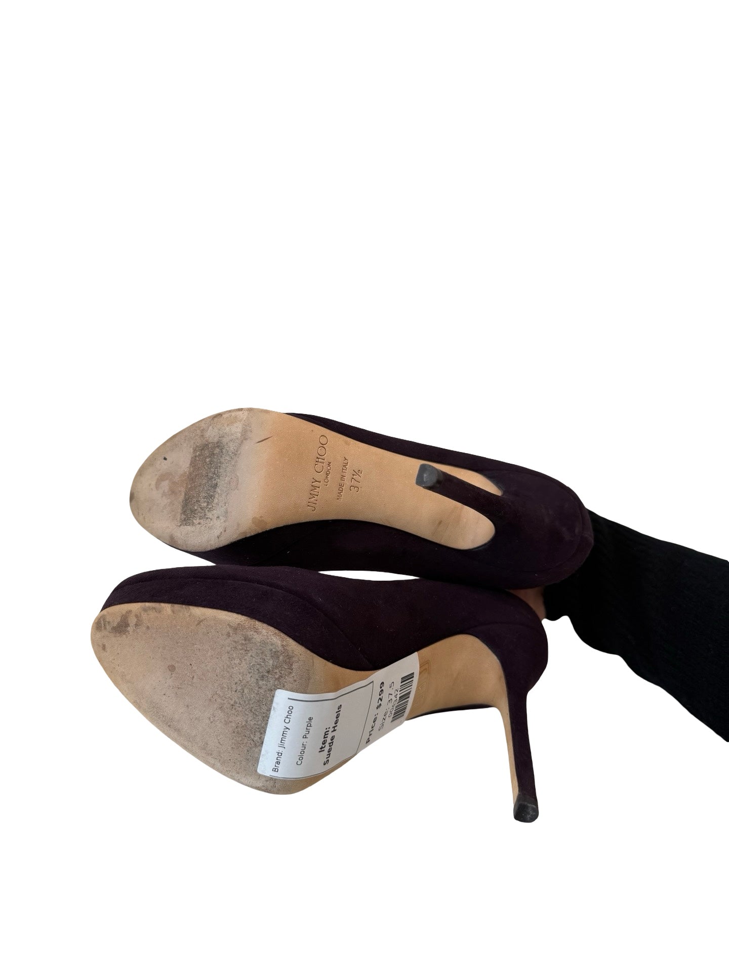 Jimmy Choo Purple Suede Heels. Size: 37.5
