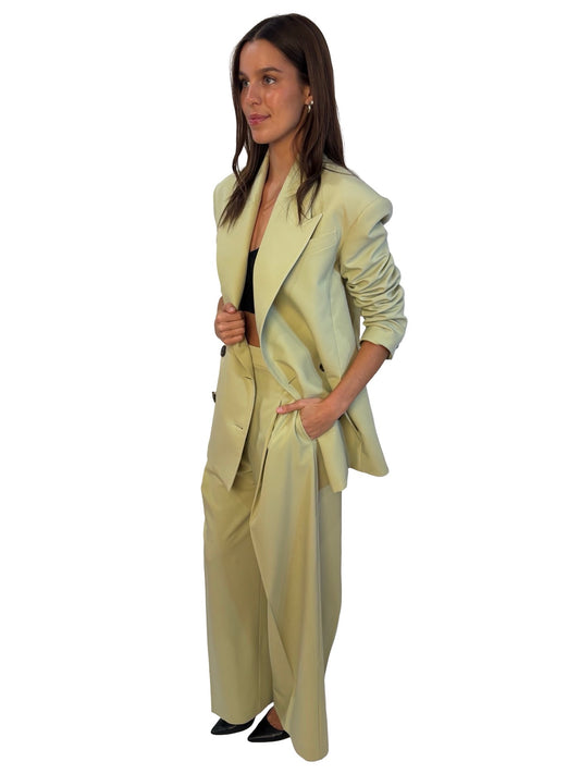Camilla & Marc Pale Green Double Breasted Blazer & Pant Suit Set. Size: 4 & 8