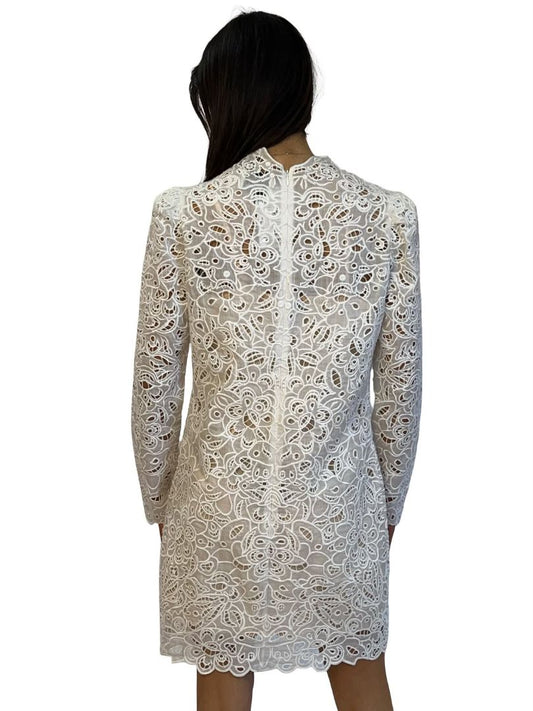 Isabel Marant White Daphne Embroidered Dress. Size: 38
