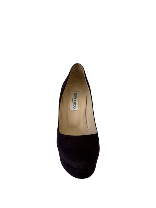 Jimmy Choo Purple Suede Heels. Size: 37.5