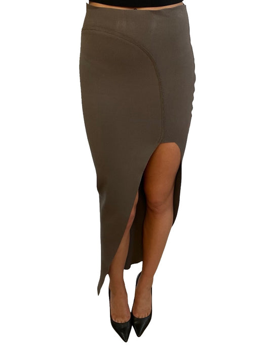 Rick Owens Dust Stitched Split Skirt. Size: M