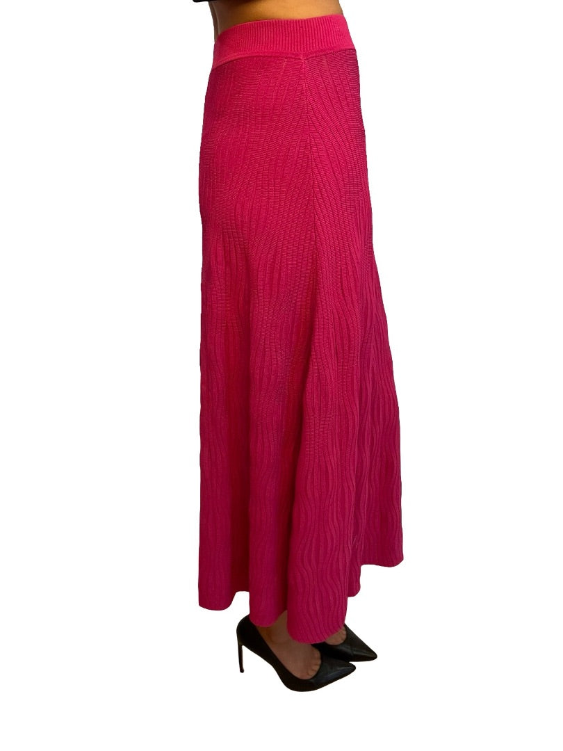 Scanlan Theodore Pink Knit Maxi Skirt. Size: S