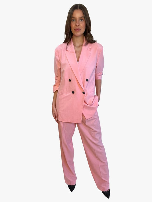 Hugo Boss Pink Relaxed Suit Set. Size: 12