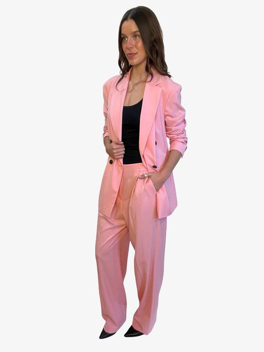 Hugo Boss Pink Relaxed Suit Set. Size: 12