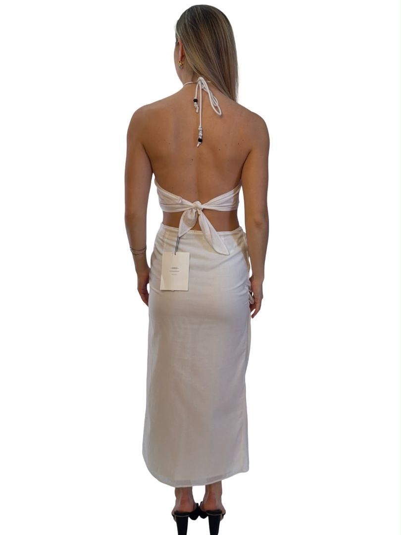 Sir The Label White 'Azura' Halter Top / Skirt Set. Size: 0-1