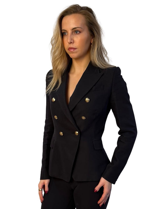 Camilla and Marc Black Double Breasted 'Dimmer' Blazer. Size: 8