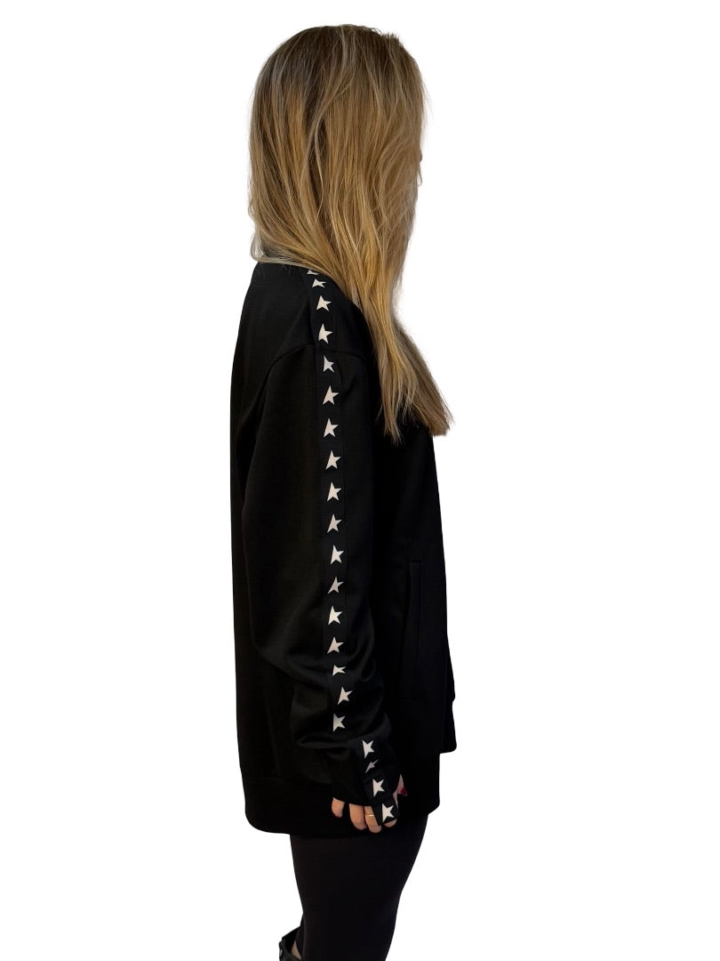 Golden Goose Black Star Tape Zip Jacket. Size: XL