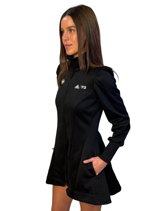 Adidas x Y-3 Black Roland Garros Collection Jacket Dress. Size: S
