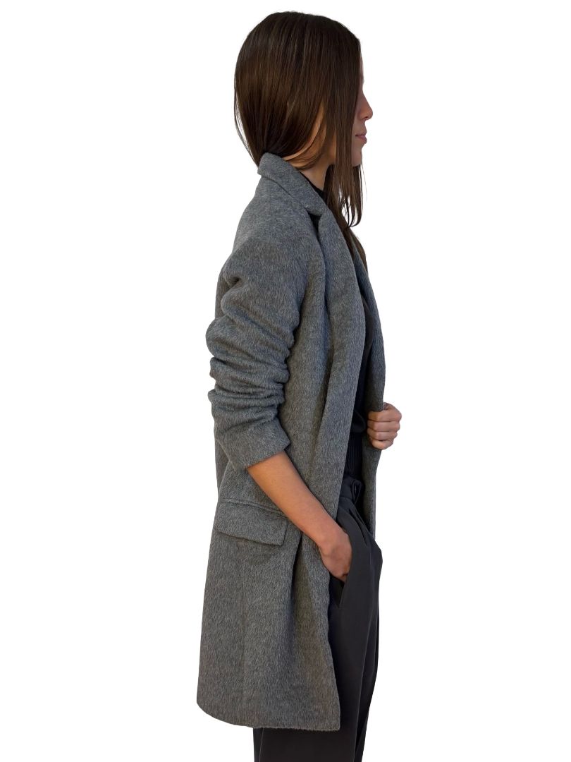 n/nicholas Grey Wool/Alpaca Pullover Coat. Size: 6