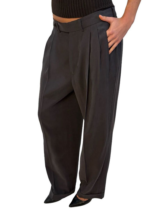 Tibi Grey Pleated Trousers. Size: 4