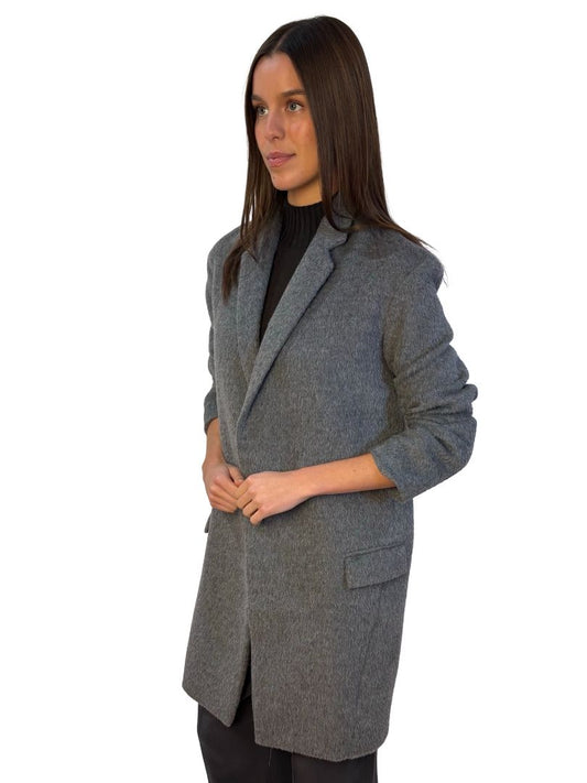 n/nicholas Grey Wool/Alpaca Pullover Coat. Size: 6