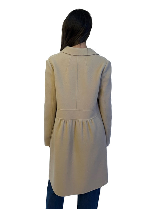 MaxMara Studio Beige Wool Coat. Size: 10