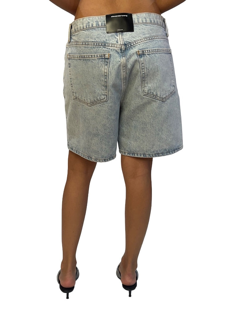 Alexander Wang Light Wash Denim Short. Size: 28