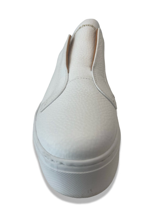 Russell & Bromley White Flatform Laceless Trainers. Size: 39.5