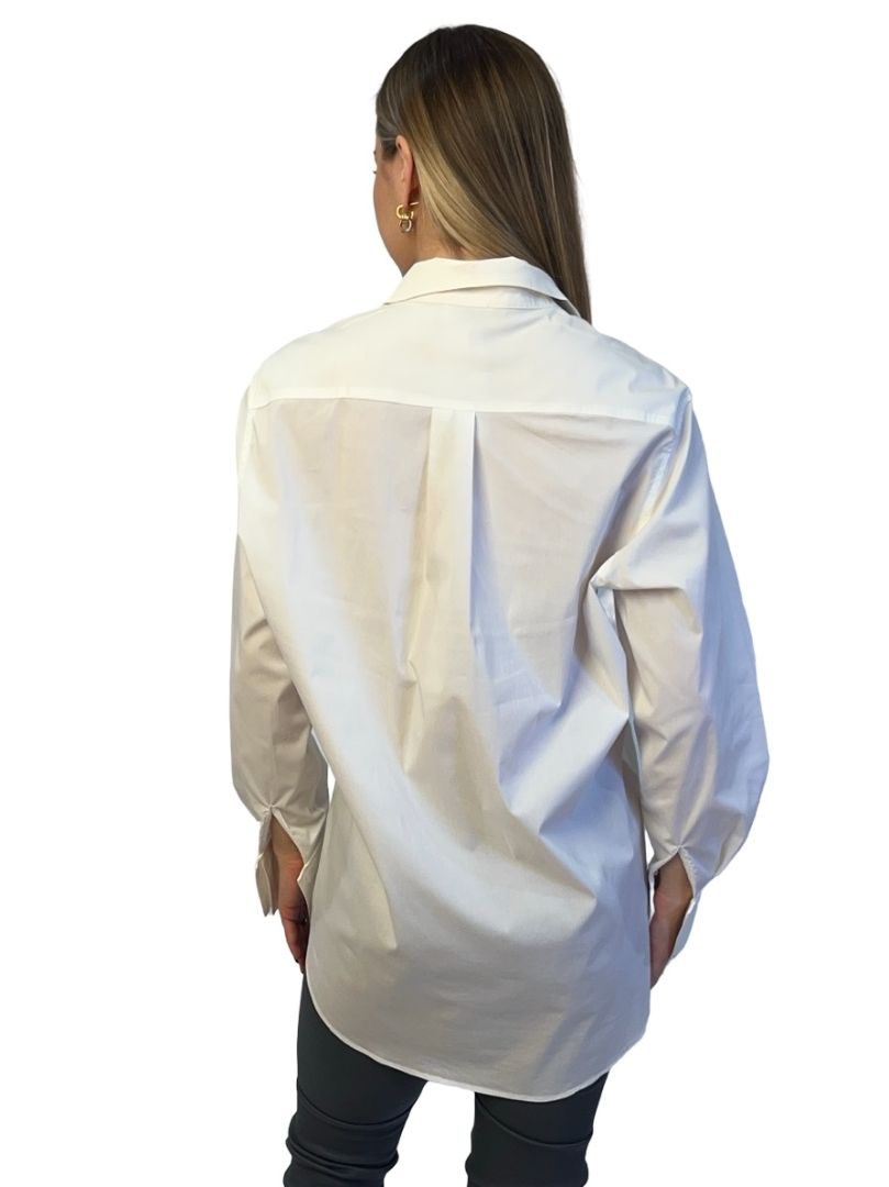 O.P On Parks White Long High-Low Hem Blouse. Size: 10