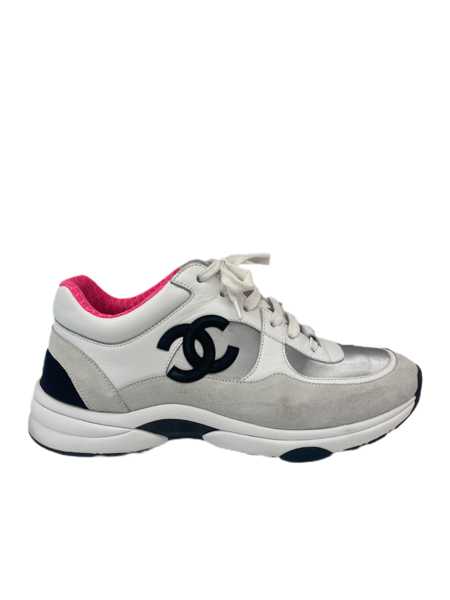 Chanel sneakers 2025 black white pink