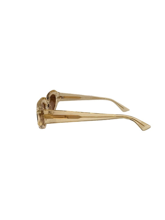 Bottega Veneta Yellow Transparent 'BV1031S' Cat Eye Sunglasses.