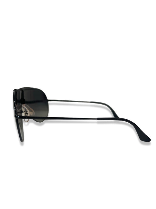 Ray-Ban Black Aviator Mono Lens Glasses.