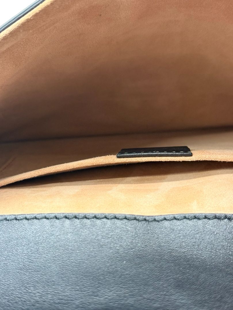 Gucci 'Sylvie' Black Leather Clutch.