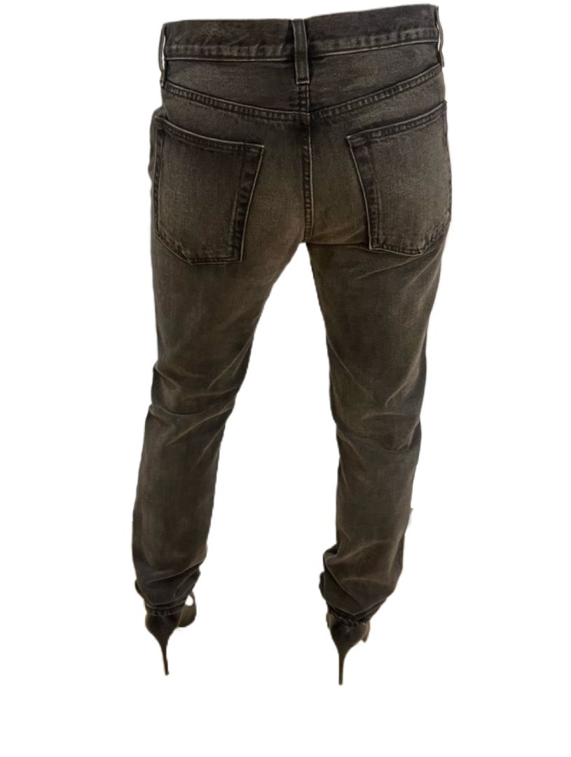 Yeezy Black-Brown Straight Leg Jeans. Size: 31