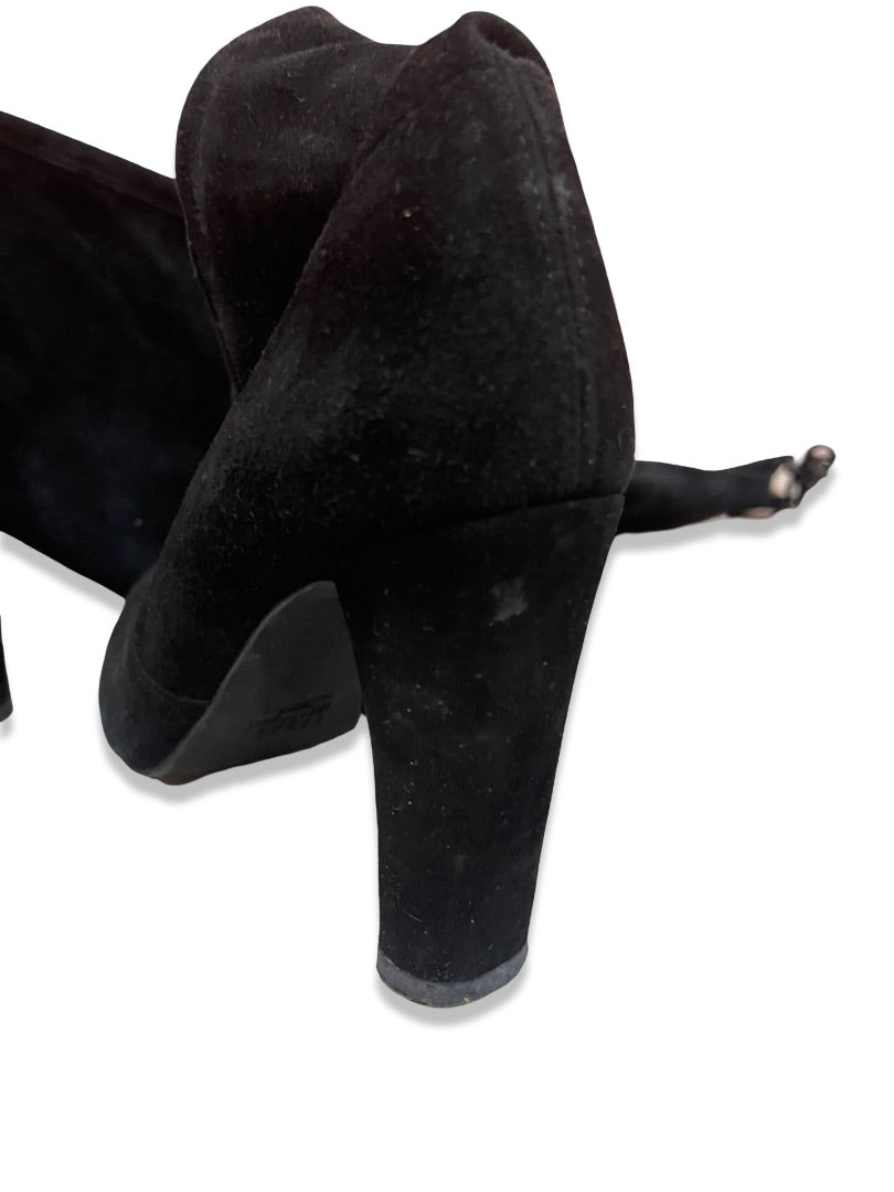 Stuart Weitzman Black Tideland OTK Suede Boots. Size: 37
