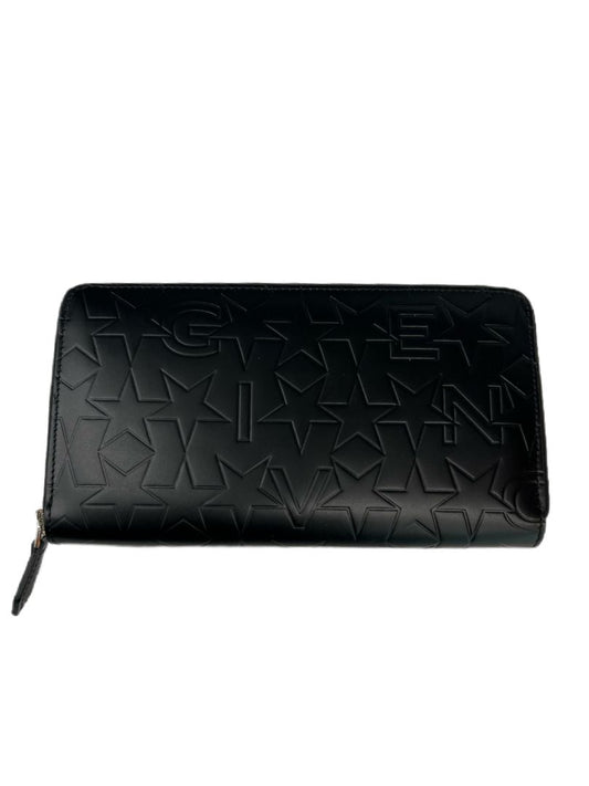 Givenchy Black Embossed Star Wallet.