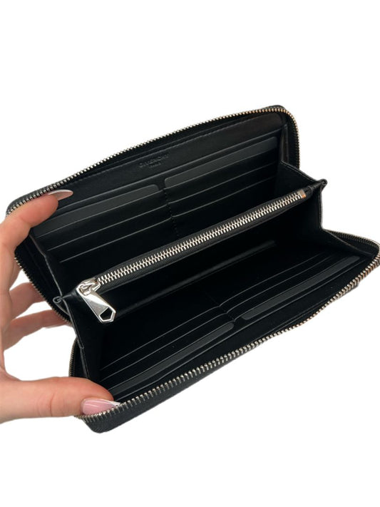 Givenchy Black Embossed Star Wallet.