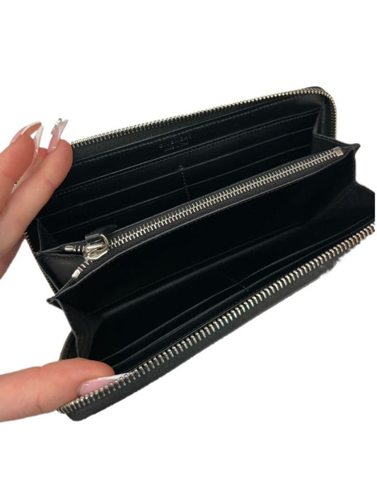 Givenchy Black & White Checkered Zip Wallet.