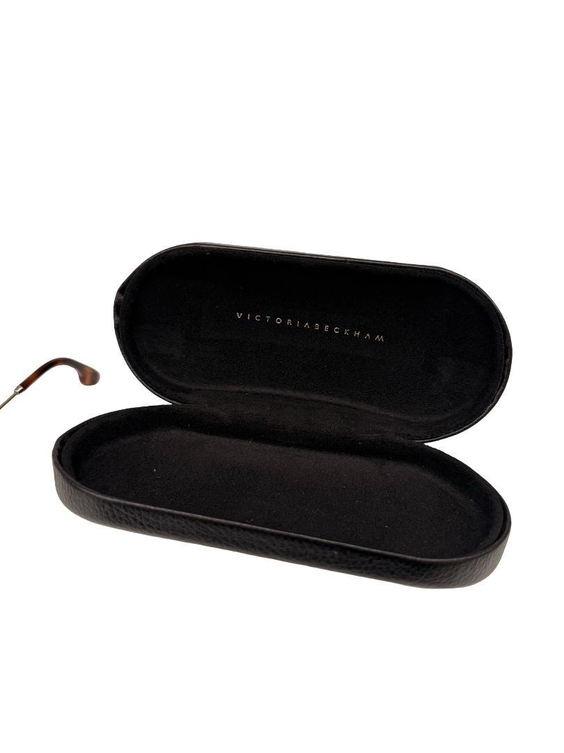 Victoria Beckham Gold/Gradient Brown Oversized Glasses.