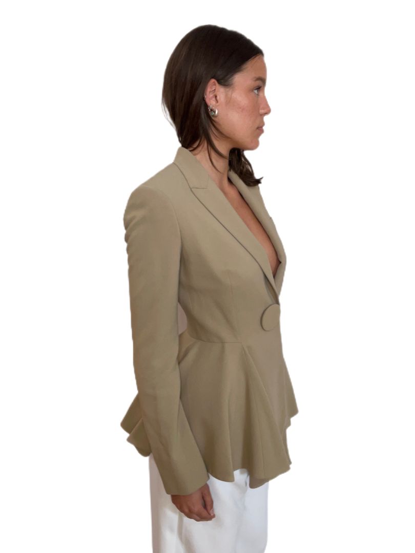 Givenchy Camel Jacket W Large Round Button. Size: 36