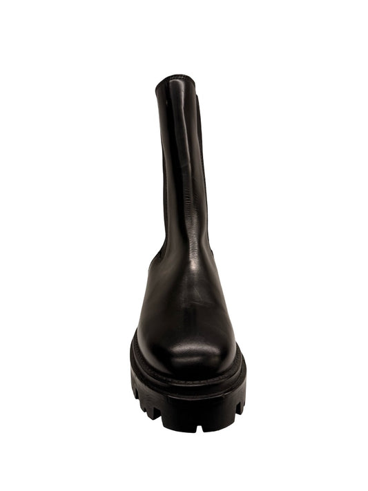 Isabel Marant 'Ceilee' Black Mid-Calf Leather Chelsea Boots. Size: 37