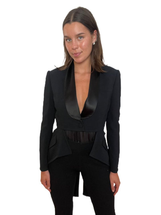 Givenchy Black Penguin Coat. Size: 36