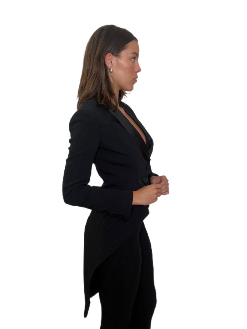 Givenchy Black Penguin Coat. Size: 36