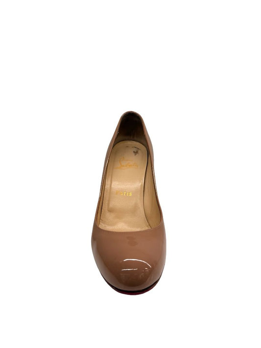 Christian Louboutin Nude 'Simple 100 Round Toe Patent Pump'. Size: 37.5