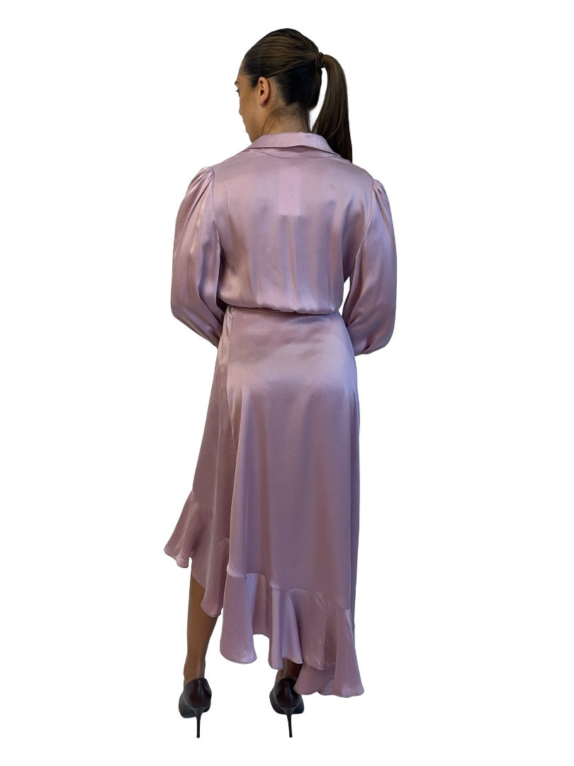Zimmermann Lilac Silk Wrap Maxi Dress. Size: 1