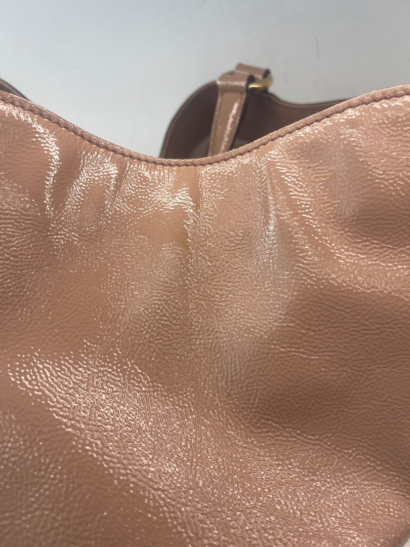 Gucci Nude Patent Leather Soho Tote Bag.