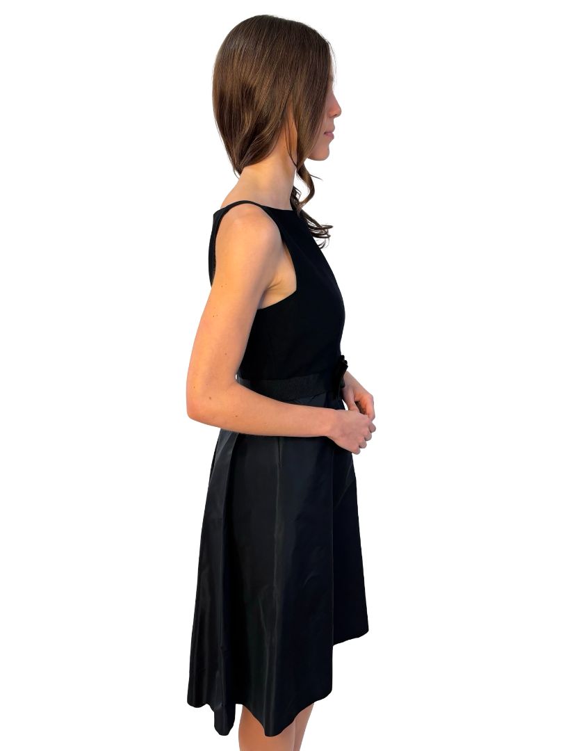 MaxMara Black Bow Waist Dress. Size: 10