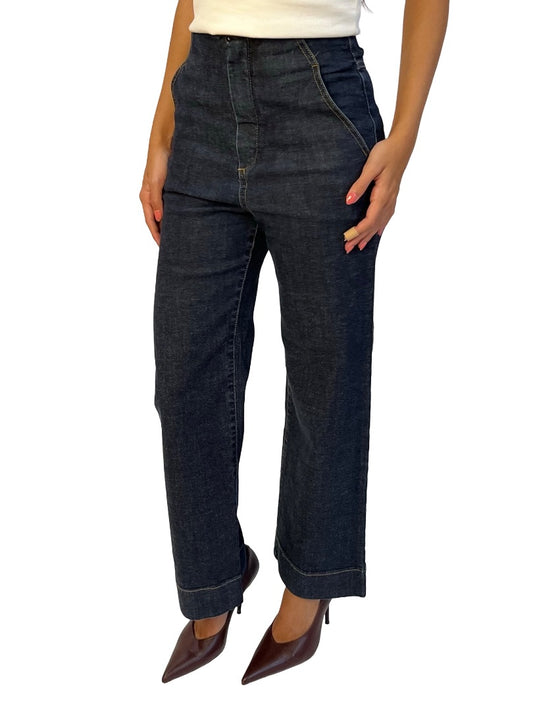 Scanlan Theodore Indigo Cropped Denim Jean. Size: 6