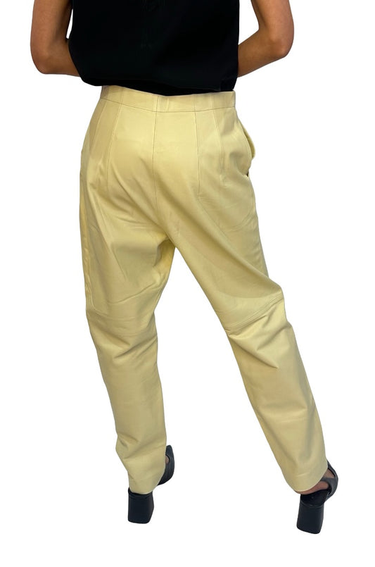 Scanlan Theodore Yellow Leather Pants. Size: 10