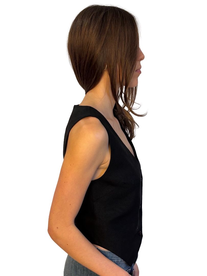 Sir The Label Black Lightweight Vest. Size: 0