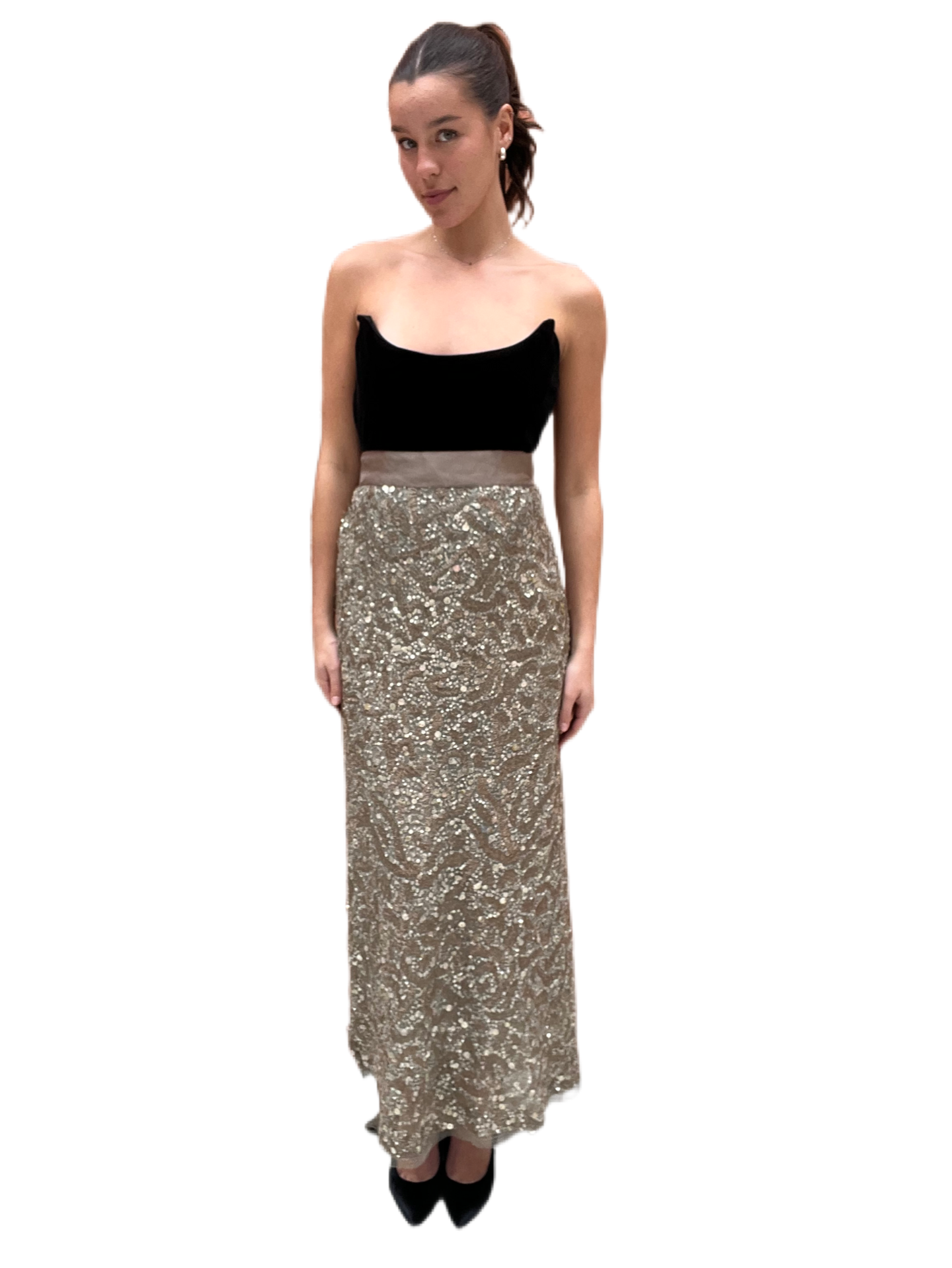 Chanel 2003 Fall Runway Collection Vintage Beaded Skirt. Size: 40