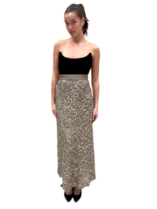 Chanel 2003 Fall Runway Collection Vintage Beaded Skirt. Size: 40