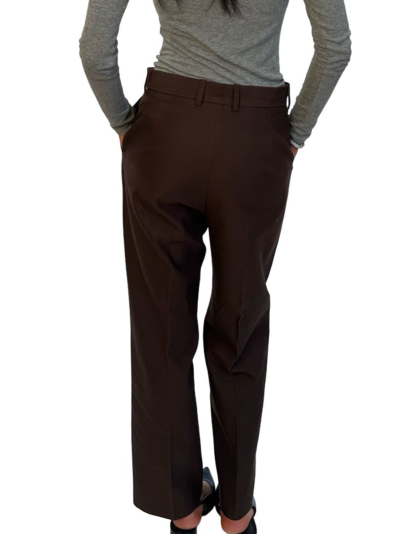Scanlan Theodore Brown Cotton Trousers w/ Small Pocket. Size: 8