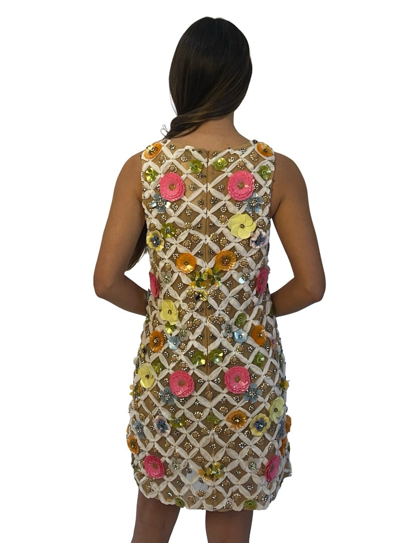 Paul and Joe Multicolour Floral Embellished 'Zacharie' Dress. Size: 36
