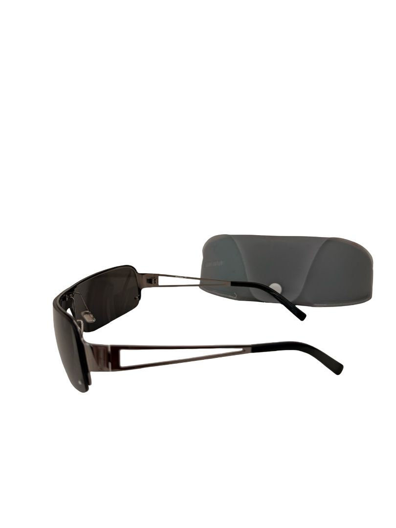 Miu Miu Black Shield Frame Glasses.