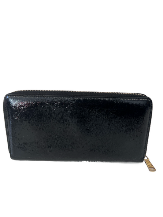 Yves Saint Laurent Black Patent Wallet.