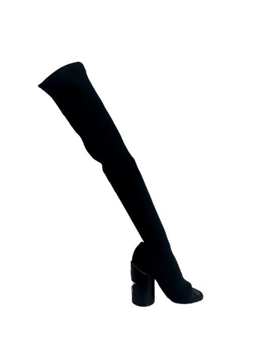 Givenchy Black Over The Knee Sock Boots W White Star. Size: 35.5
