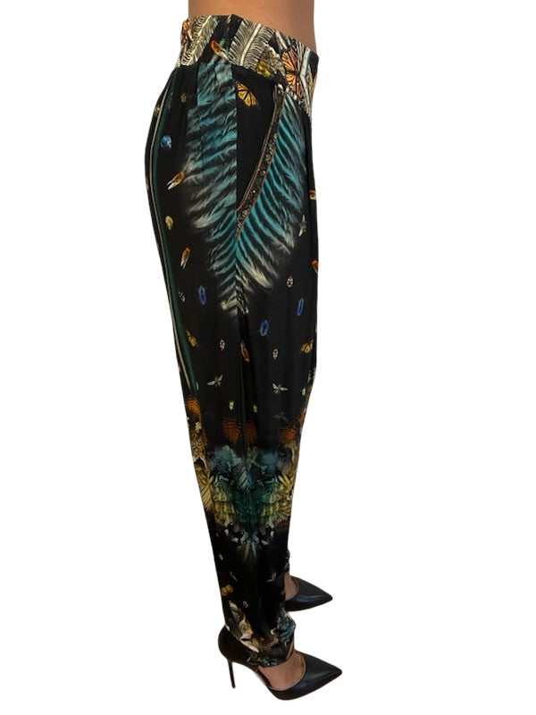 Camilla Black Multicoloured Jewelled Pants. Size: XS