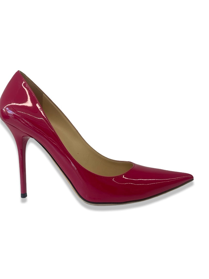 Jimmy Choo Pink Patent Anouk Pumps. Size: 39.5