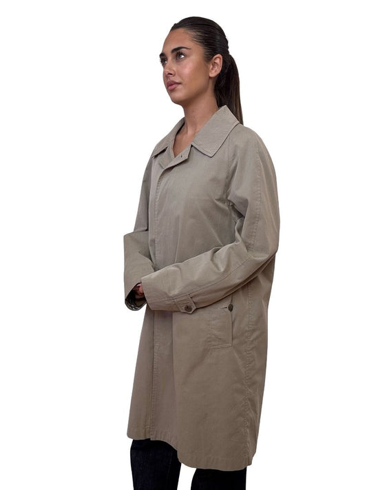 Burberry Beige Medium Length 'Camden' Coat. Size: 8